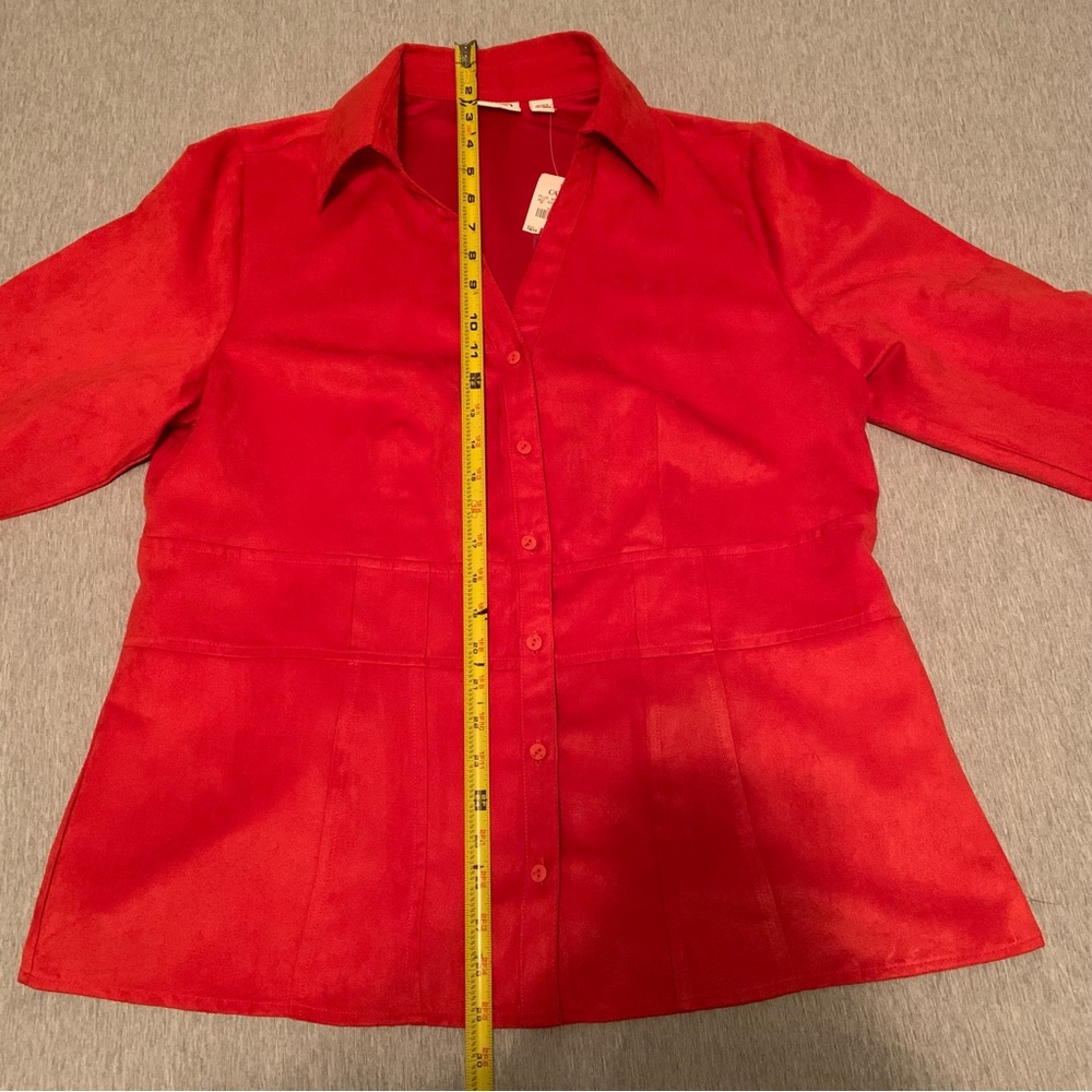 Cato Woman NWT size 14/16W, burnt orange top. Moleskin like material (poly) - Picture 8 of 11